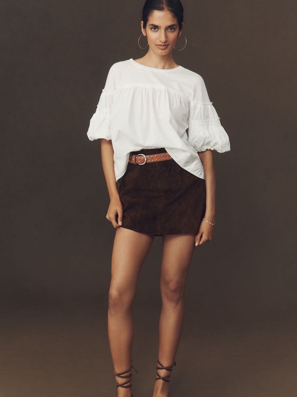 Anthropologie Pilcro reworked ruffle sleeve top - Picture 3 of 6